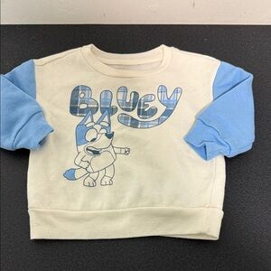 Bluey Kids Sweatshirt - Cream and Blue